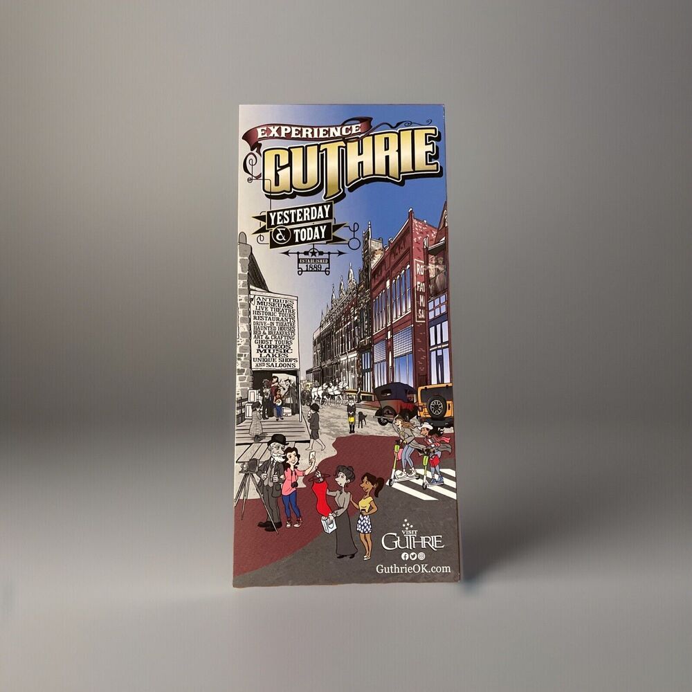 Promotional Rack Card Guthrie Oklahoma Tourism Office Festivals Events